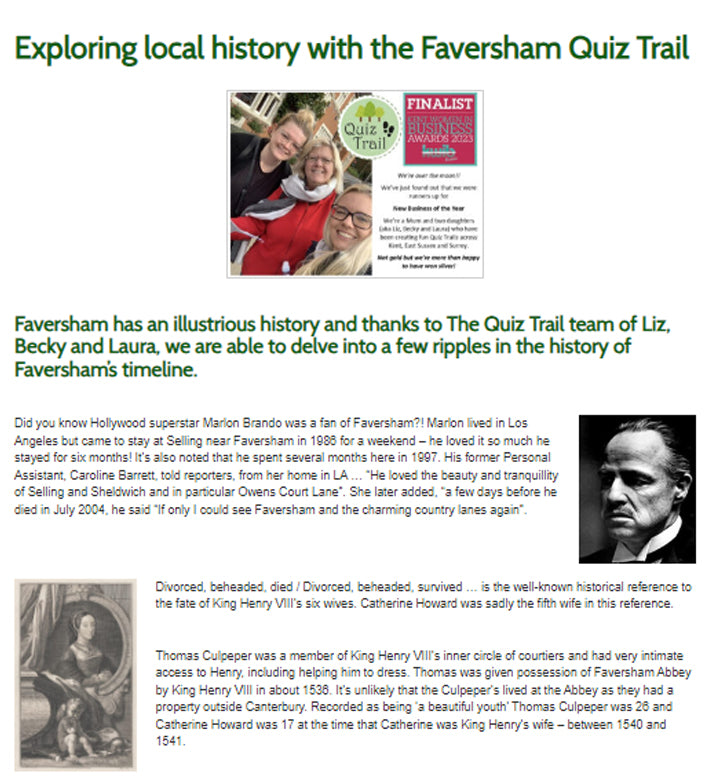 Explore the history of Faversham with Quiz Trail!