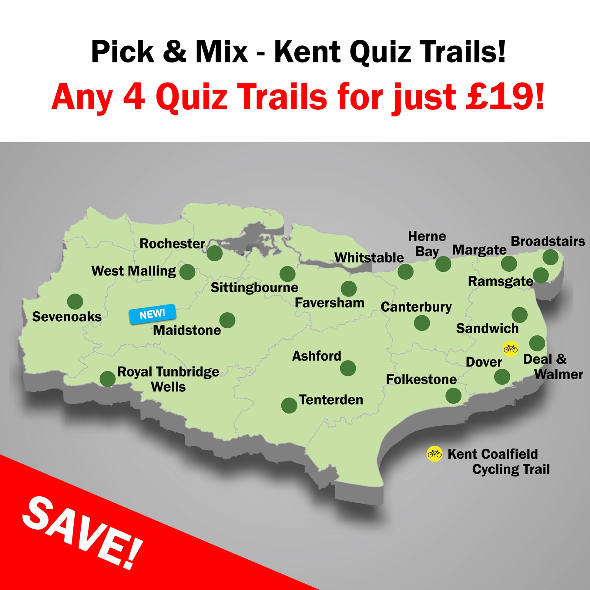 Choose any 4 Kent Quiz Trails for ONLY £19!