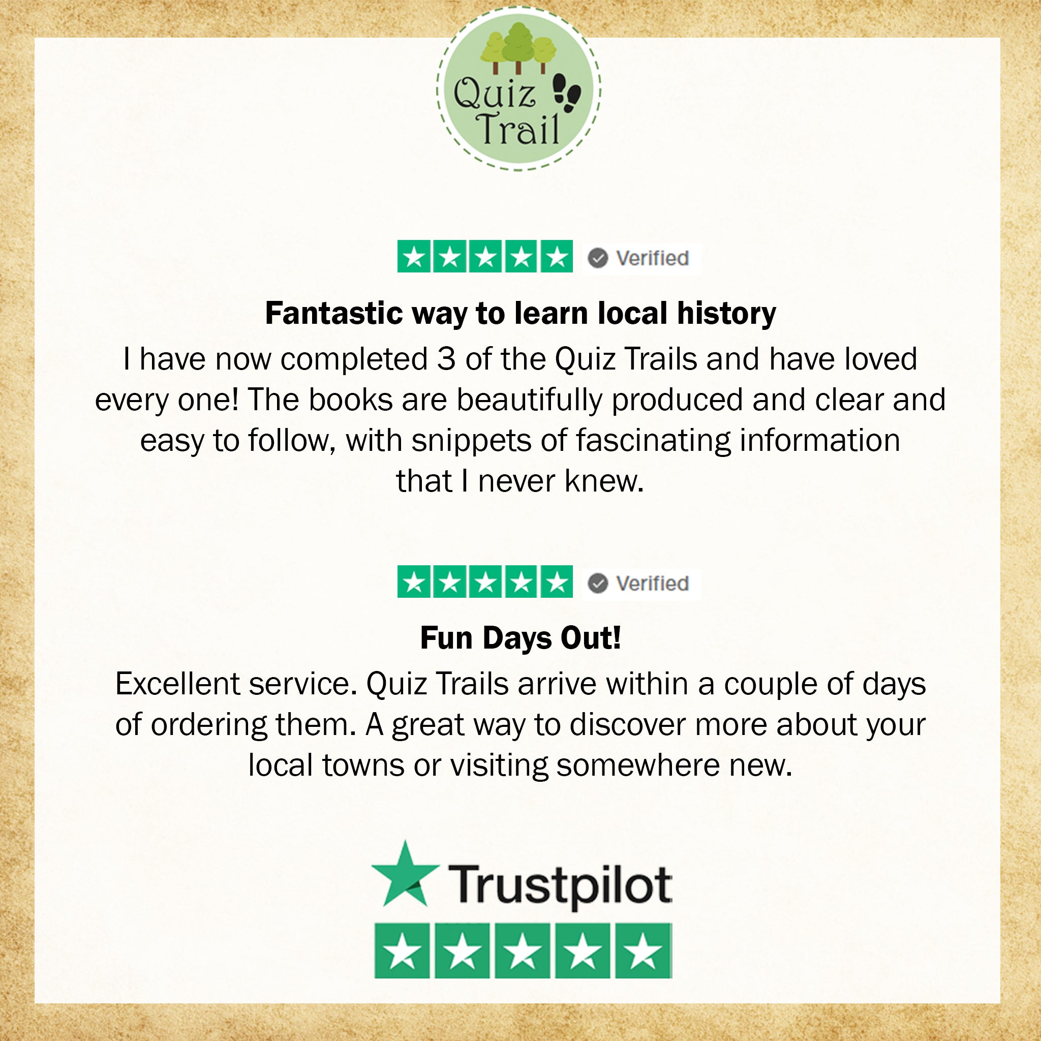 Quiz Trail Trustpilot reviews 