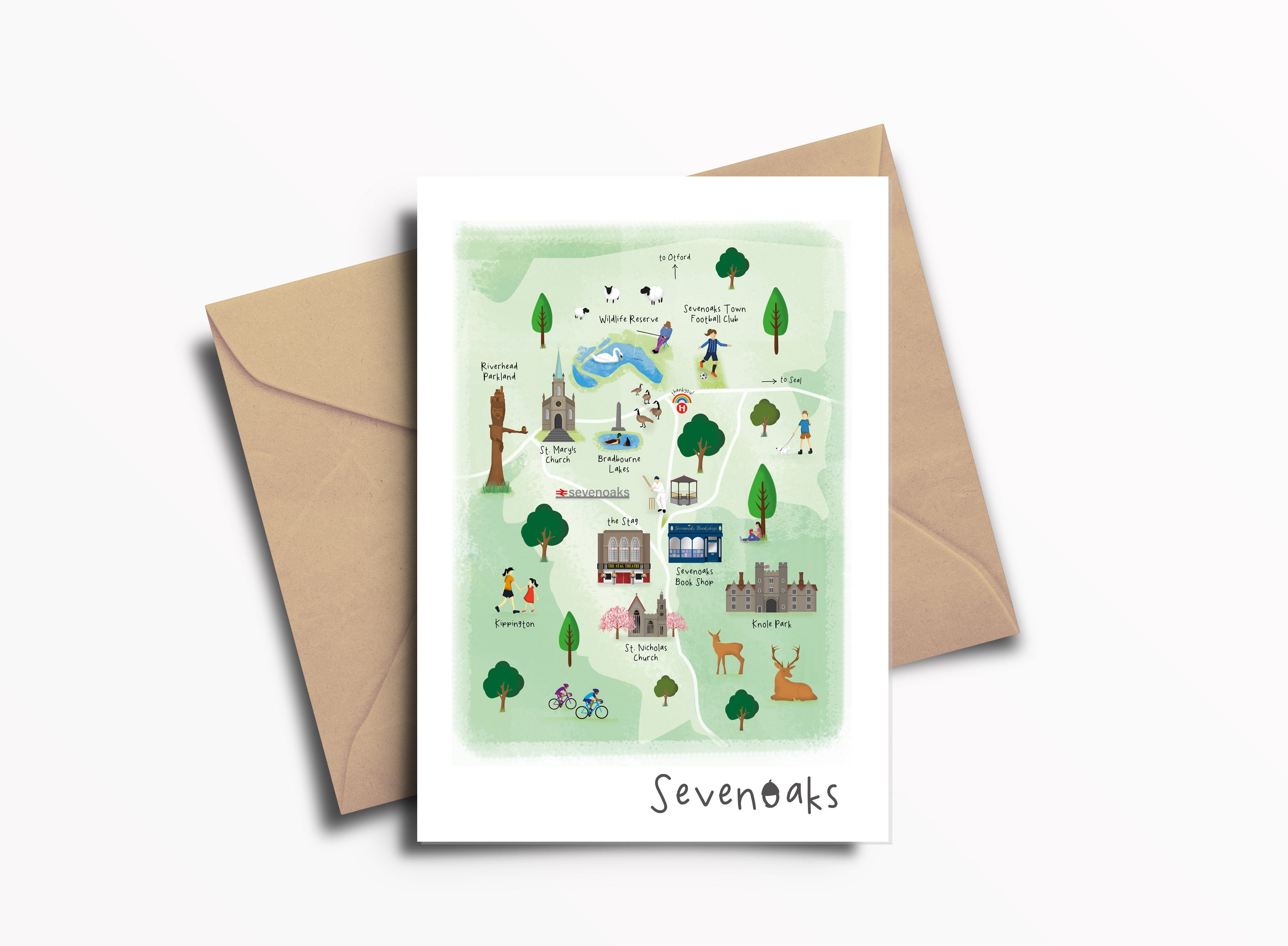 Sevenoaks - 'In The Summer Time' Portrait Greeting Card