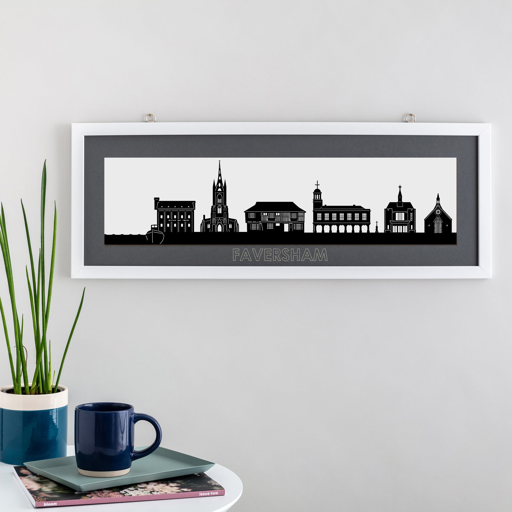 Faversham - Skyline Papercut Craft Print