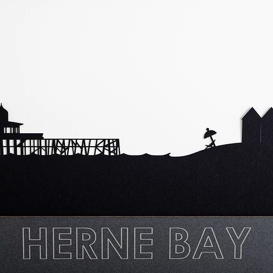 Herne Bay - Skyline Papercut Craft Print