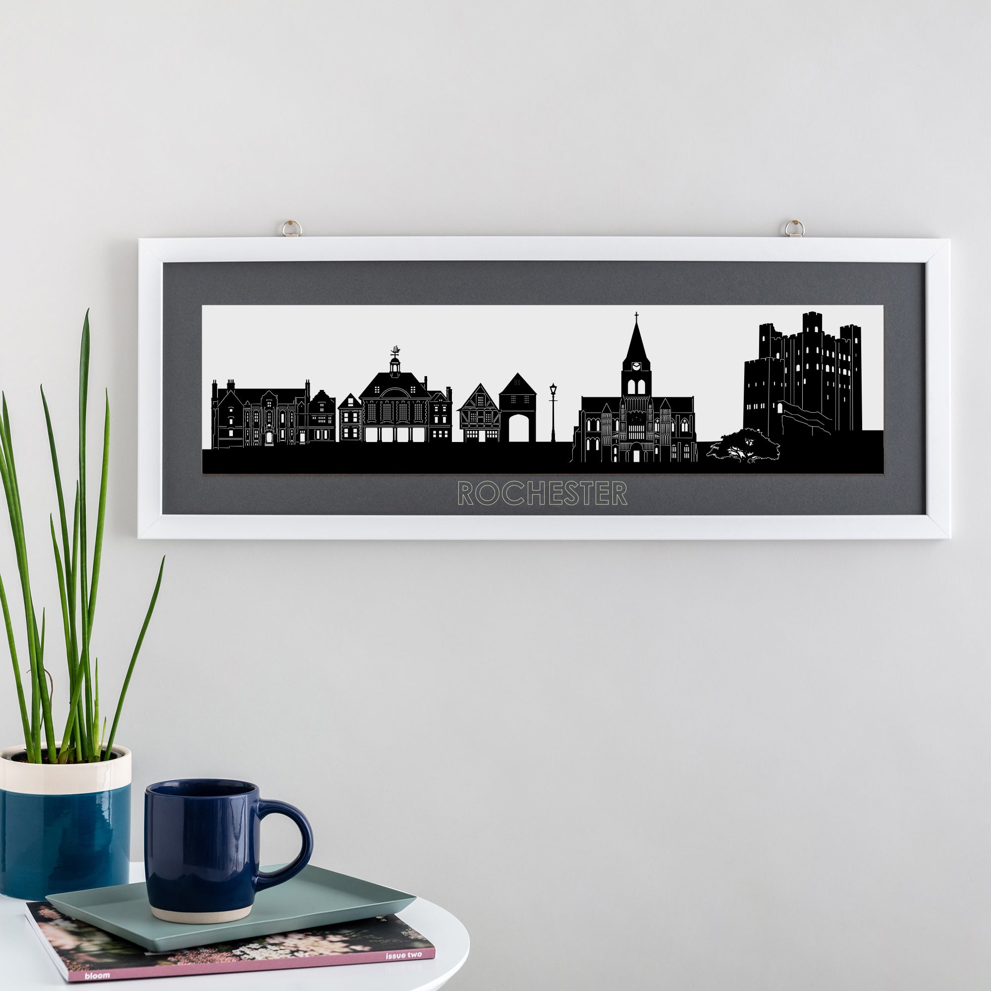 Rochester - Skyline Papercut Craft Print