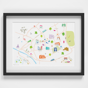 Rye - 'Map of Rye' Art Print